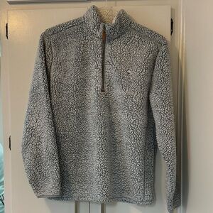 Women’s Gray Sherpa Quarter-Zip Pullover